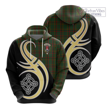 MacCracken Hunting Tartan Hoodie with Family Crest and Celtic Symbol Style