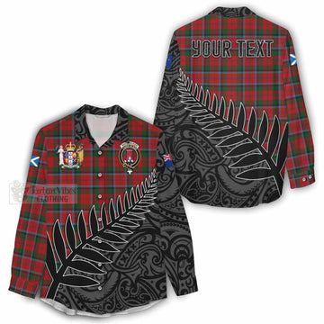 MacCracken (McCracken) Crest Tartan Women's Casual Shirt with New Zealand Silver Fern Half Style