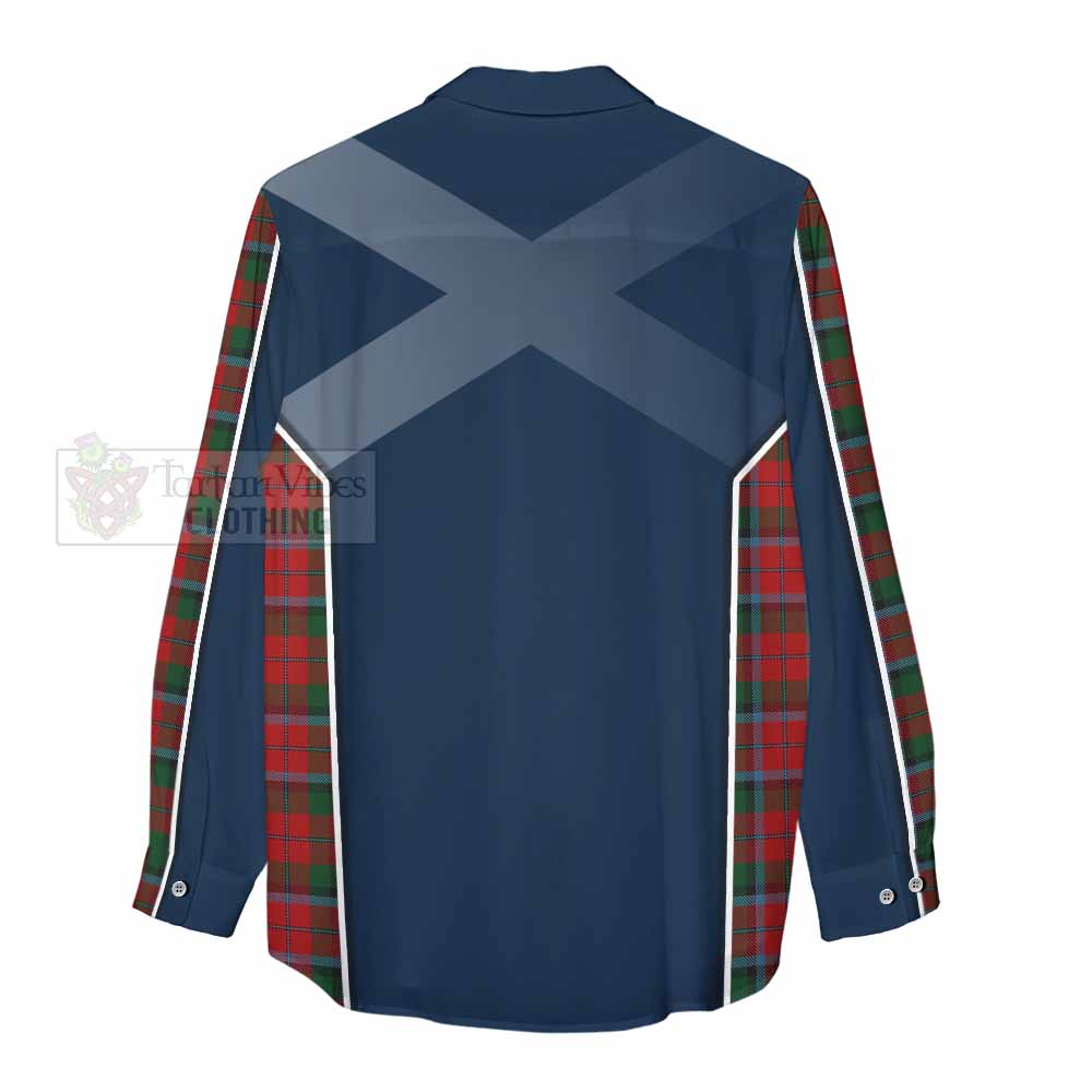 Tartan Vibes Clothing MacCracken (McCracken) Tartan Women's Casual Shirt with Family Crest and Lion Rampant Vibes Sport Style