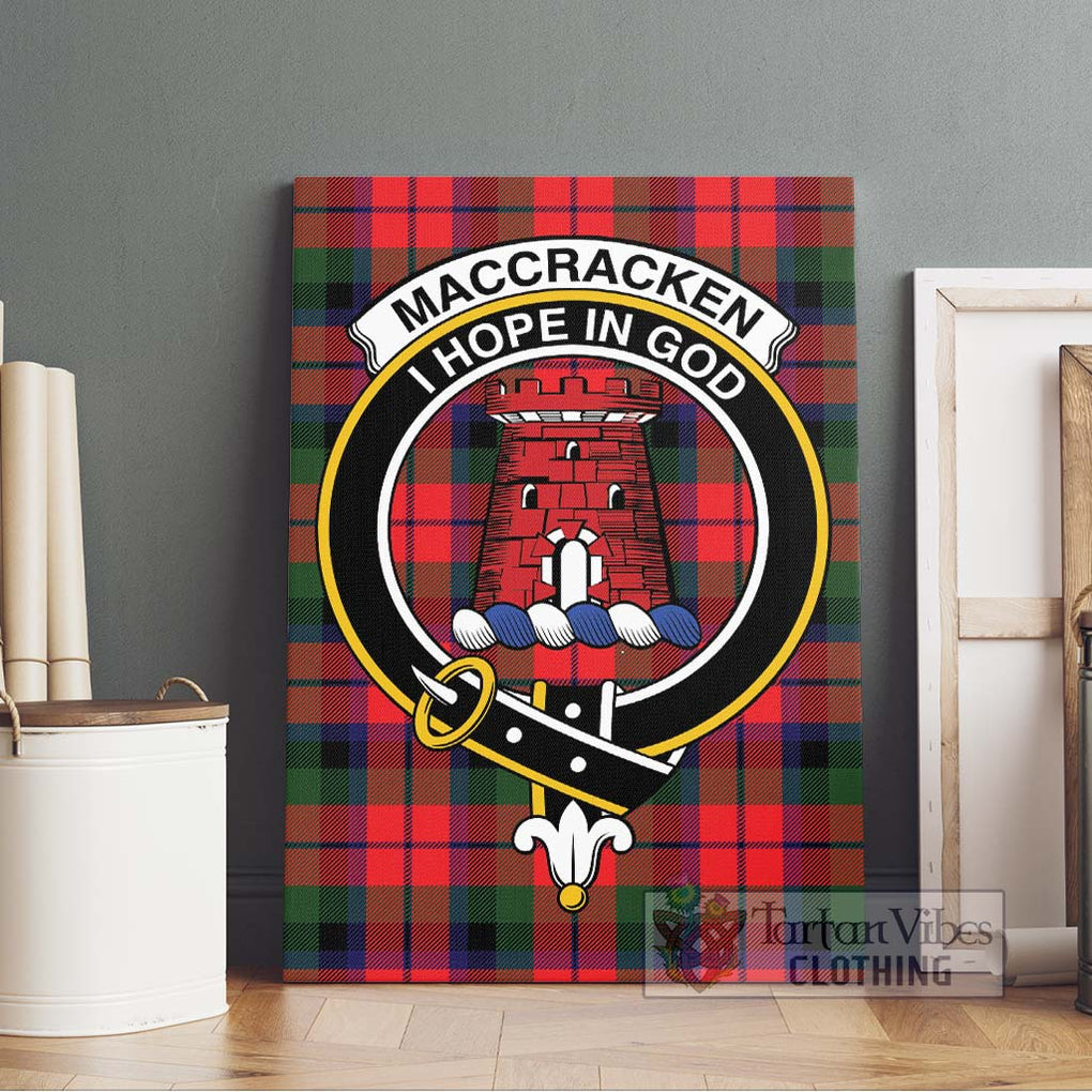 MacCracken Modern Tartan Canvas Print Wall Art with Family Crest Without Frame - Tartan Vibes Clothing