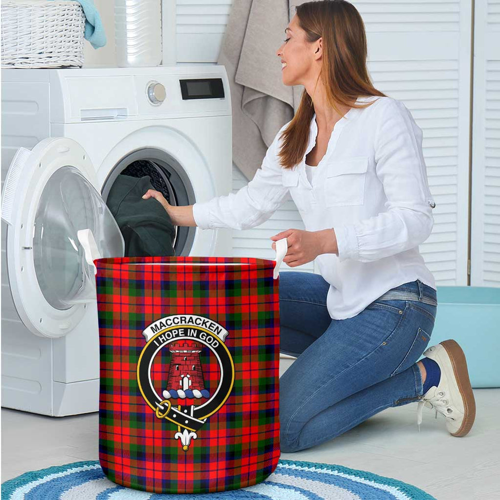 MacCracken Modern Tartan Laundry Basket with Family Crest - Tartanvibesclothing Shop