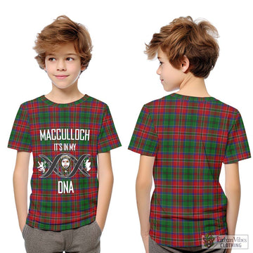 MacCulloch (McCulloch) Tartan Kid T-Shirt with Family Crest DNA In Me Style