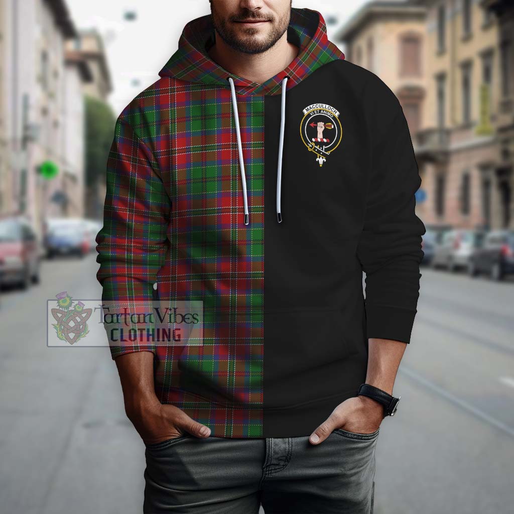 Tartan Vibes Clothing MacCulloch Tartan Hoodie with Family Crest and Half Of Me Style