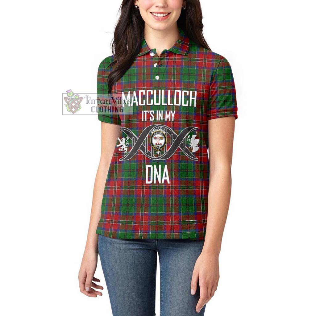 Tartan Vibes Clothing MacCulloch Tartan Women's Polo Shirt with Family Crest DNA In Me Style