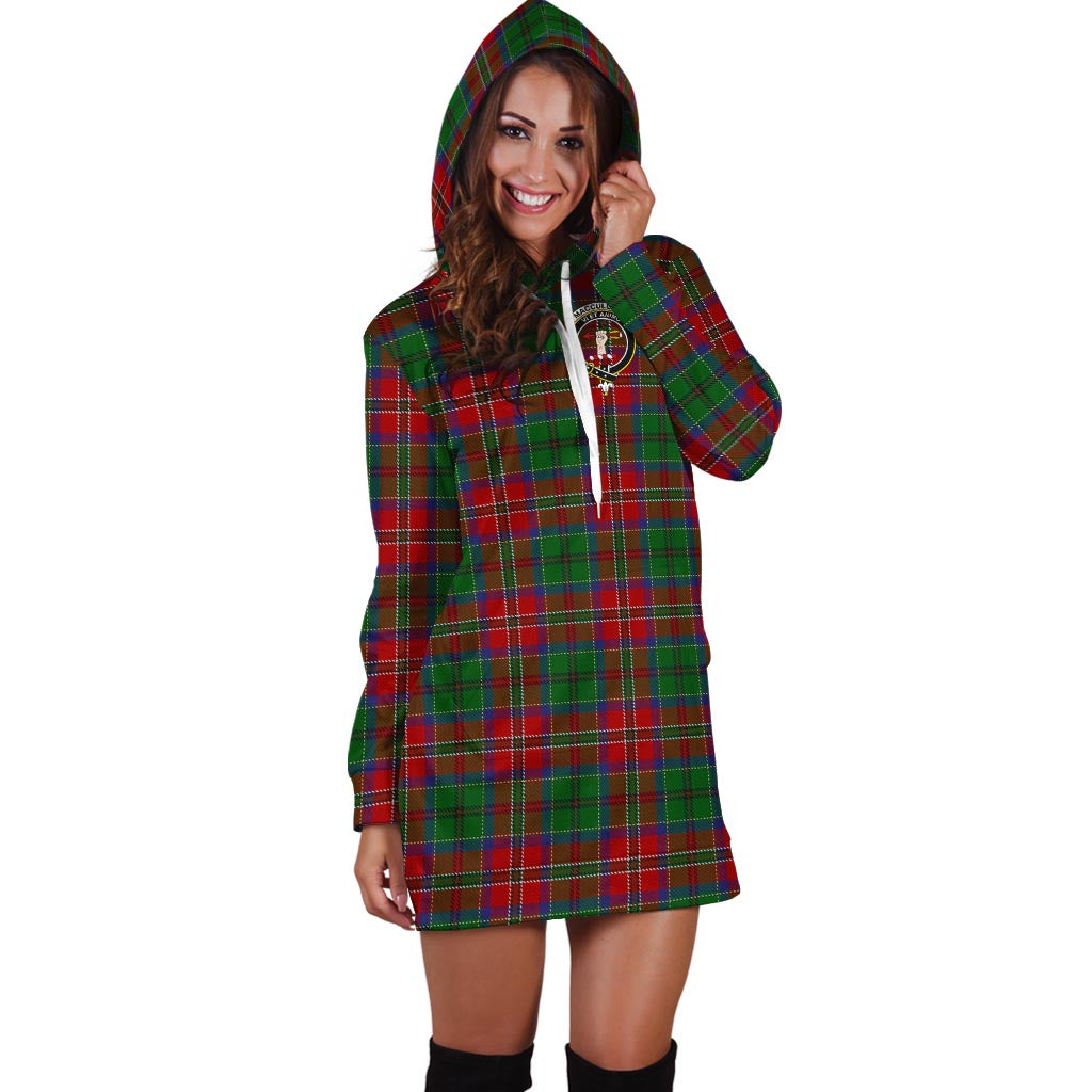 MacCulloch Tartan Hoodie Dress with Family Crest - Tartanvibesclothing