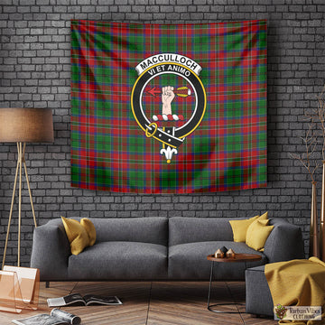 MacCulloch Tartan Tapestry Wall Hanging and Home Decor for Room with Family Crest