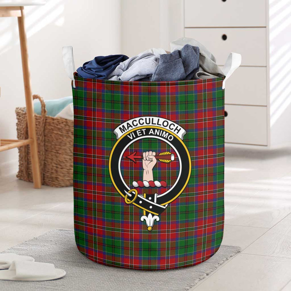 MacCulloch (McCulloch) Tartan Laundry Basket with Family Crest One Size - Tartanvibesclothing Shop