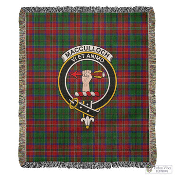 MacCulloch Tartan Woven Blanket with Family Crest