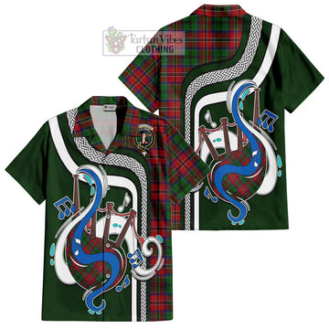 MacCulloch (McCulloch) Tartan Short Sleeve Button Shirt with Epic Bagpipe Style