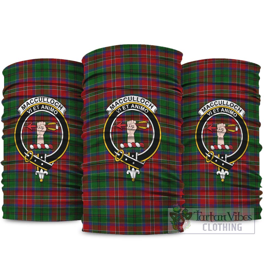 MacCulloch Tartan Neck Gaiters, Tartan Bandanas, Tartan Head Band with Family Crest