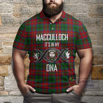 MacCulloch (McCulloch) Tartan Polo Shirt with Family Crest DNA In Me Style