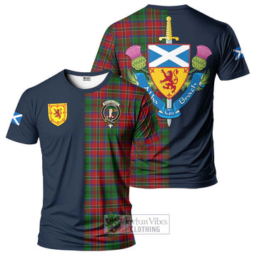 MacCulloch (McCulloch) Tartan T-Shirt Alba with Scottish Lion Royal Arm Half Style