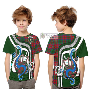 MacCulloch (McCulloch) Tartan Kid T-Shirt with Epic Bagpipe Style