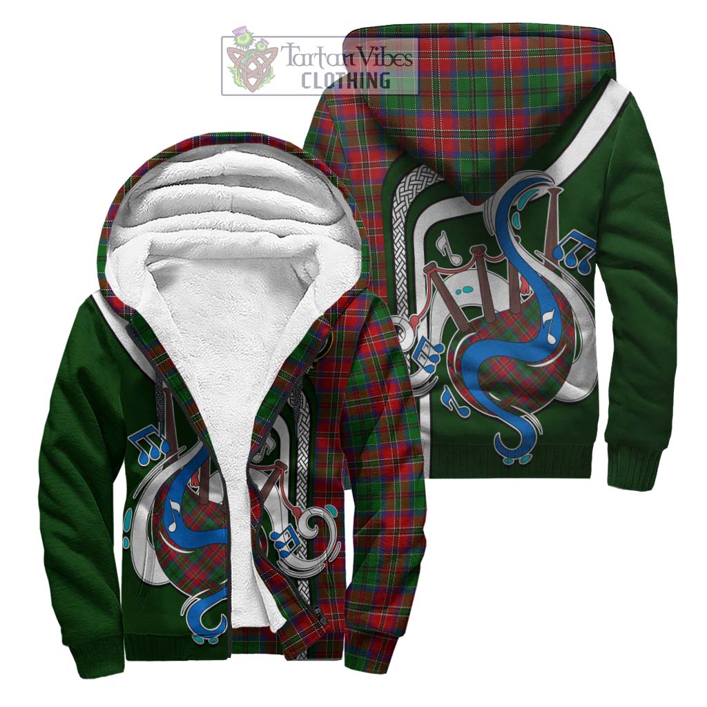 Tartan Vibes Clothing MacCulloch Tartan Sherpa Hoodie with Epic Bagpipe Style