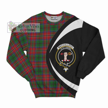 MacCulloch (McCulloch) Tartan Sweatshirt with Family Crest Circle Style