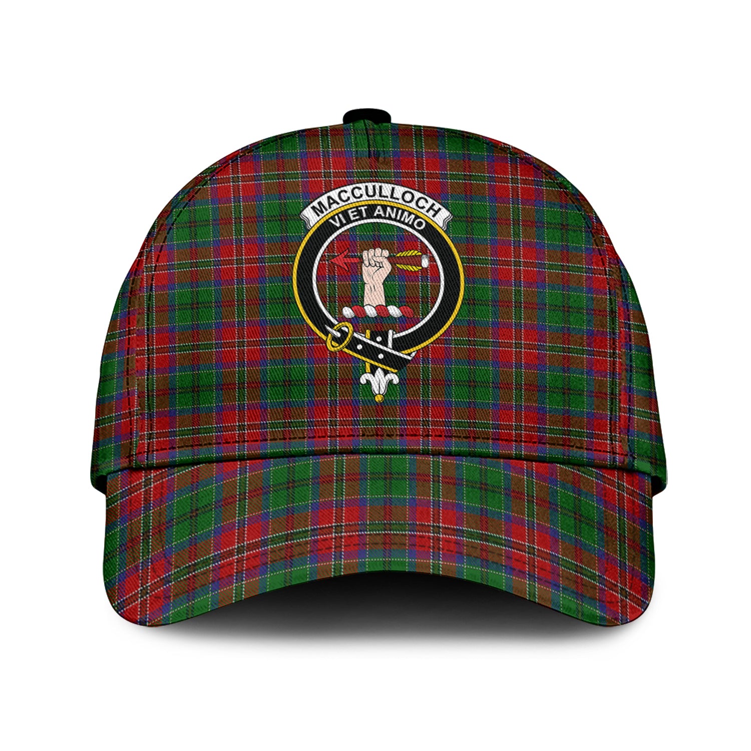 MacCulloch (McCulloch) Tartan Classic Cap with Family Crest Classic Cap Universal Fit - Tartan Vibes Clothing