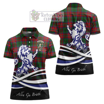 MacCulloch (McCulloch) Tartan Women's Polo Shirt with Alba Gu Brath Regal Lion Emblem