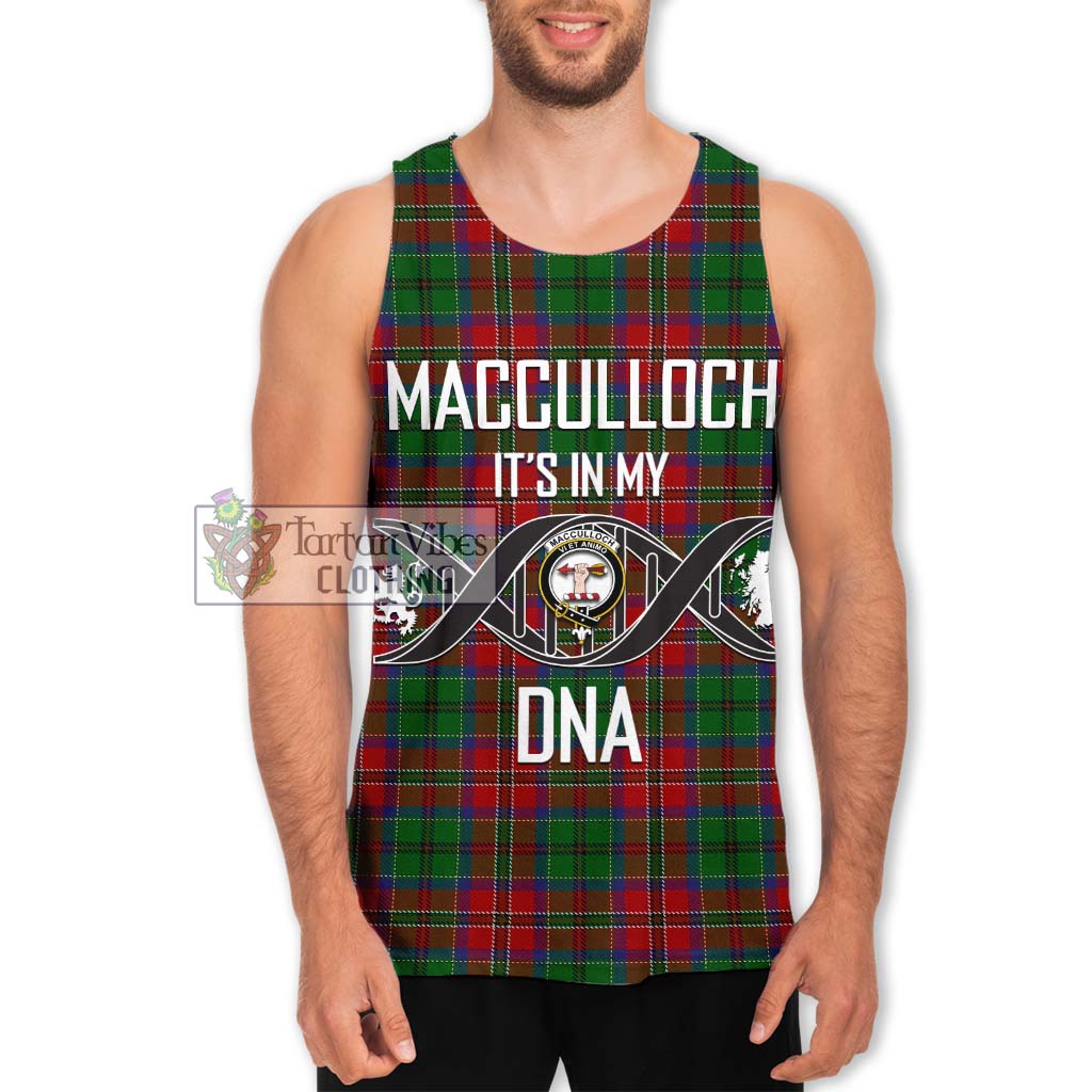 Tartan Vibes Clothing MacCulloch Tartan Men's Tank Top with Family Crest DNA In Me Style