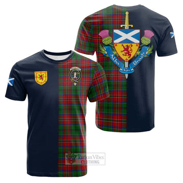 MacCulloch (McCulloch) Tartan Cotton T-shirt with Scottish Lion Royal Arm Half Style