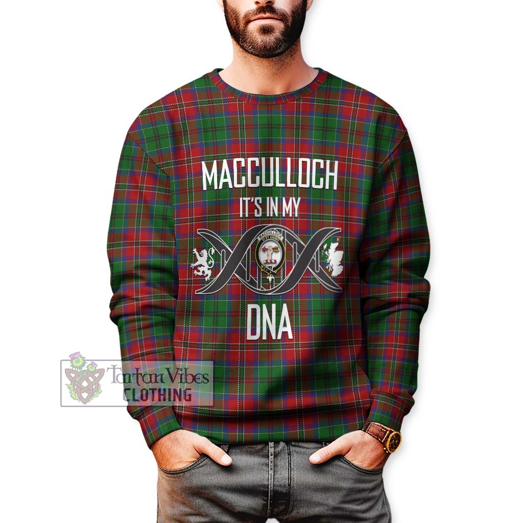 Tartan Vibes Clothing MacCulloch Tartan Sweatshirt with Family Crest DNA In Me Style