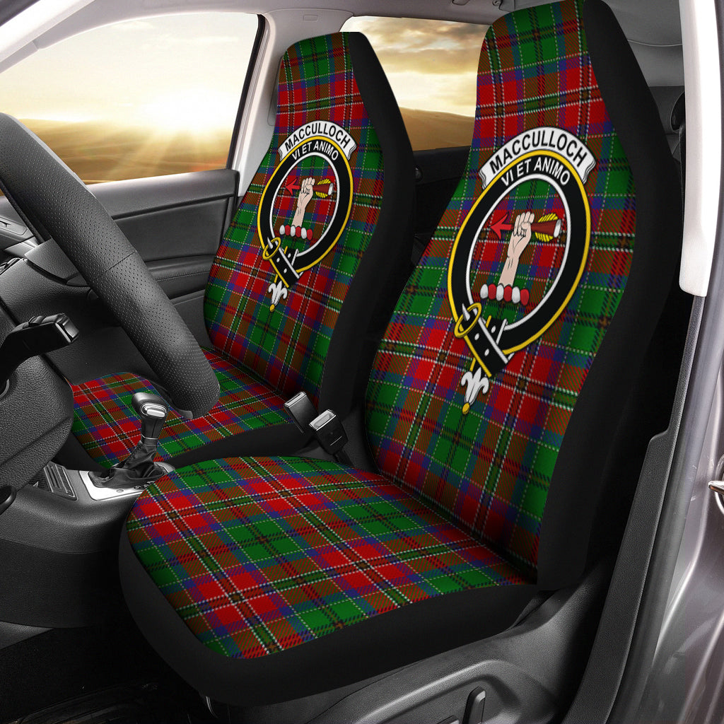 MacCulloch Tartan Car Seat Cover with Family Crest One Size - Tartanvibesclothing