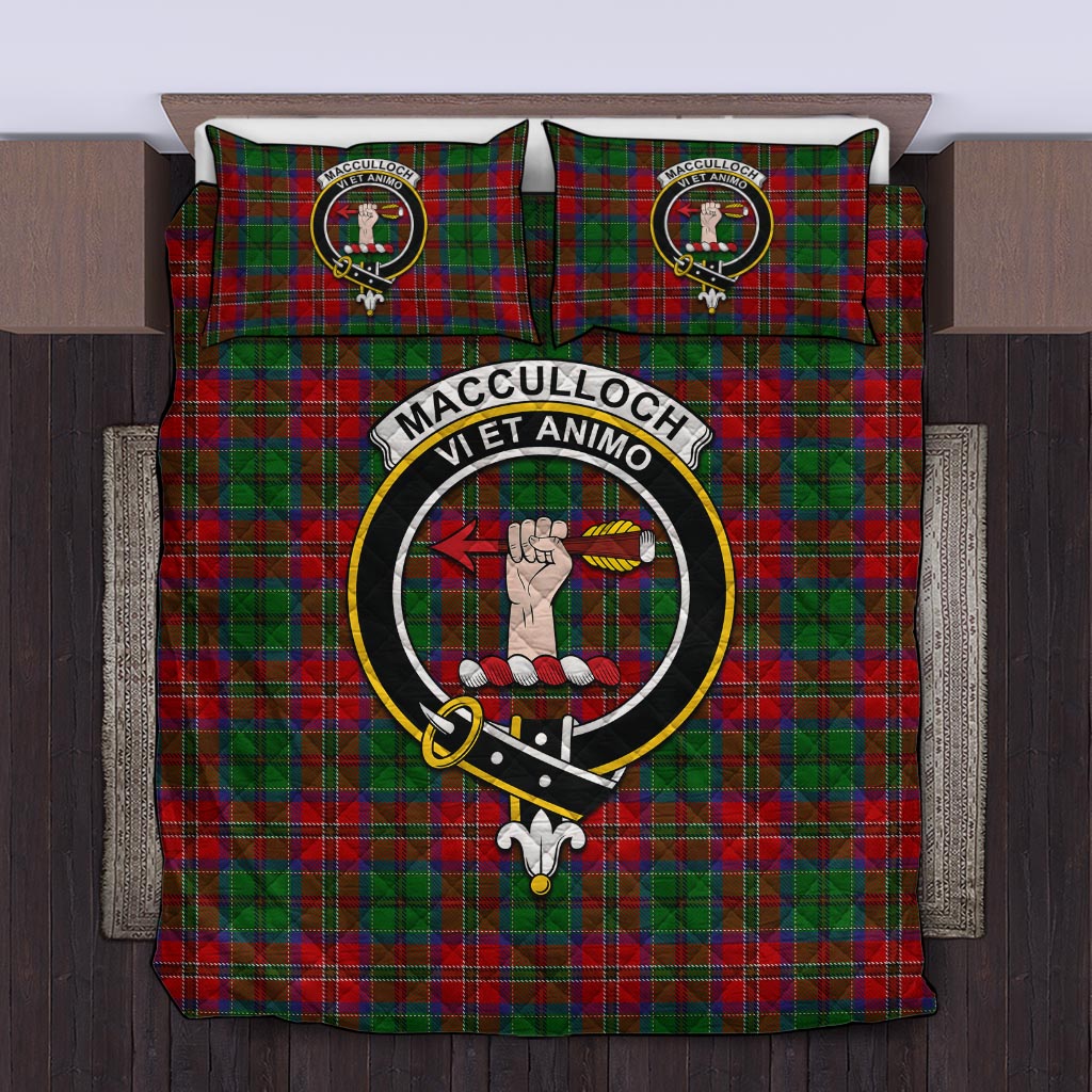 MacCulloch Tartan Quilt Bed Set with Family Crest Twin - Tartanvibesclothing