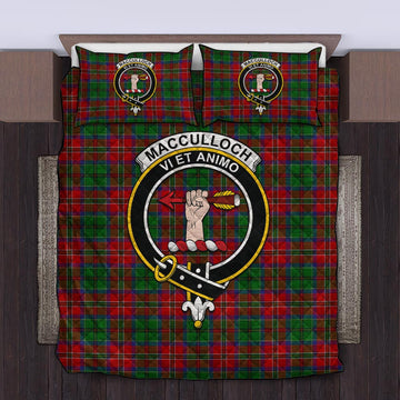 MacCulloch (McCulloch) Tartan Quilt Bed Set with Family Crest