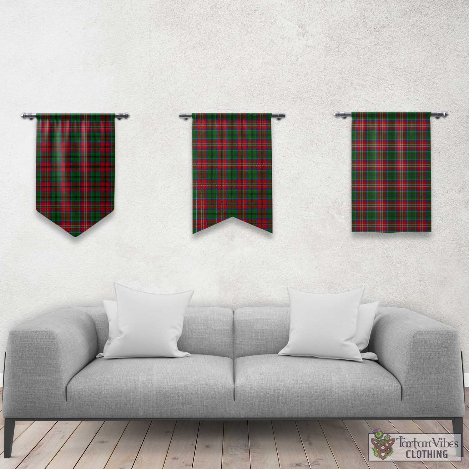 Tartan Vibes Clothing MacCulloch Tartan Gonfalon, Tartan Banner