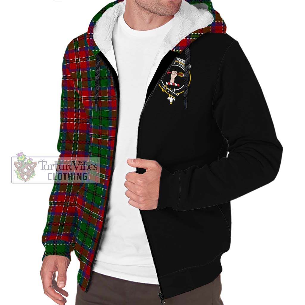 Tartan Vibes Clothing MacCulloch Tartan Sherpa Hoodie with Family Crest and Half Of Me Style