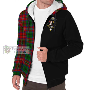 MacCulloch (McCulloch) Tartan Sherpa Hoodie with Family Crest and Half Of Me Style