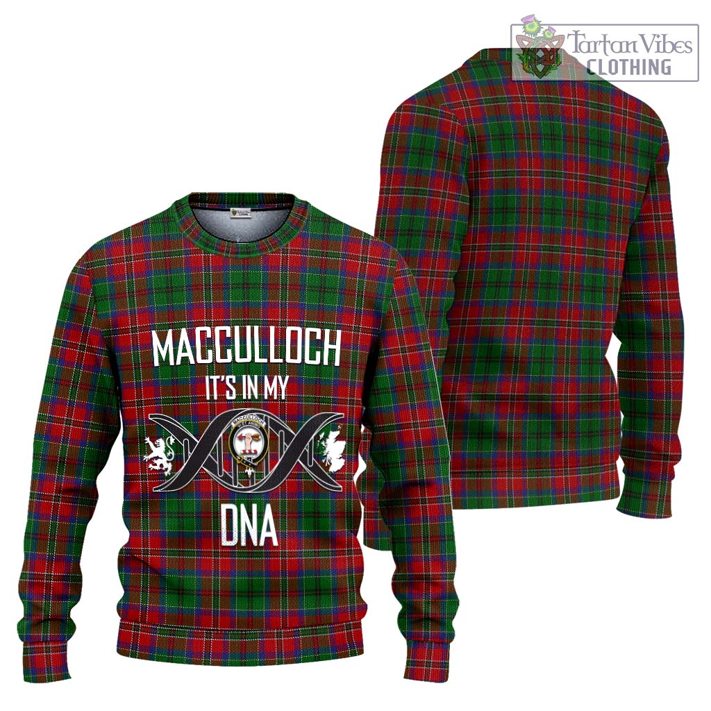 Tartan Vibes Clothing MacCulloch Tartan Knitted Sweater with Family Crest DNA In Me Style