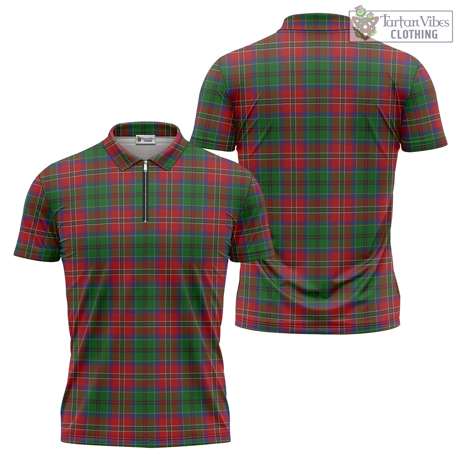 Tartan Vibes Clothing MacCulloch Tartan Zipper Polo Shirt