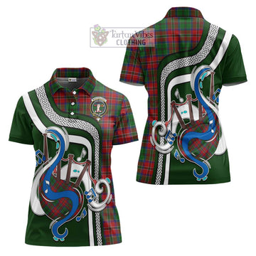 MacCulloch (McCulloch) Tartan Women's Polo Shirt with Epic Bagpipe Style