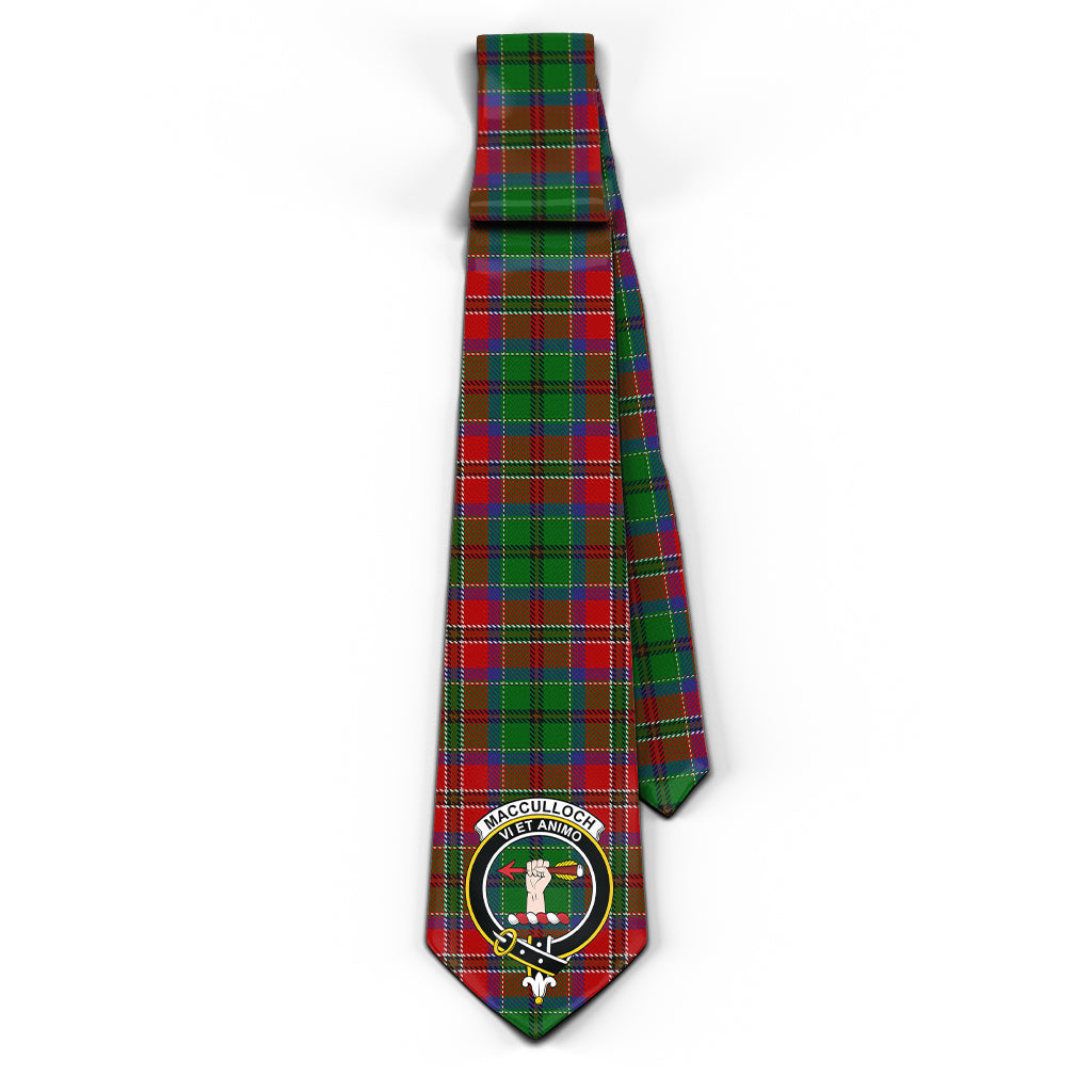 MacCulloch (McCulloch) Tartan Classic Necktie with Family Crest - Tartan Vibes Clothing