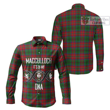 MacCulloch (McCulloch) Tartan Long Sleeve Button Shirt with Family Crest DNA In Me Style