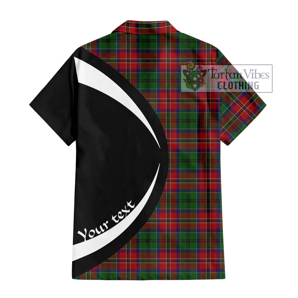 MacCulloch (McCulloch) Tartan Short Sleeve Button Up with Family Crest Circle Style - Tartan Vibes Clothing