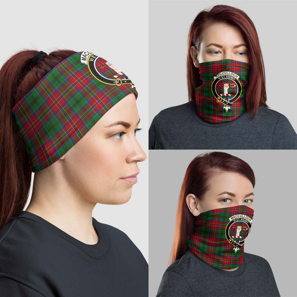 MacCulloch Tartan Neck Gaiters, Tartan Bandanas, Tartan Head Band with Family Crest