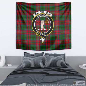 MacCulloch Tartan Tapestry Wall Hanging and Home Decor for Room with Family Crest