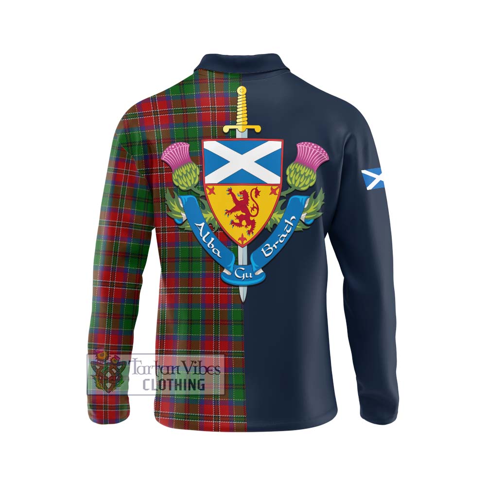 Tartan Vibes Clothing MacCulloch Tartan Long Sleeve Polo Shirt with Scottish Lion Royal Arm Half Style