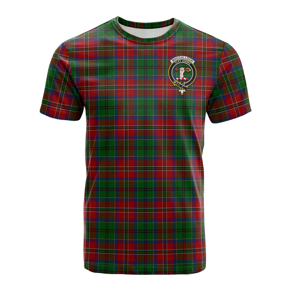 MacCulloch (McCulloch) Tartan T-Shirt with Family Crest - Tartan Vibes Clothing