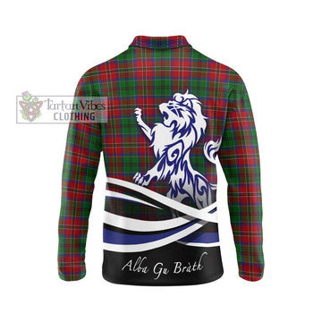 MacCulloch (McCulloch) Tartan Long Sleeve Polo Shirt with Alba Gu Brath Regal Lion Emblem