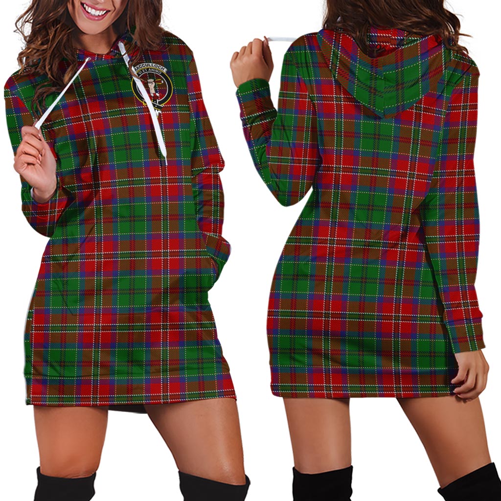 MacCulloch Tartan Hoodie Dress with Family Crest - Tartanvibesclothing