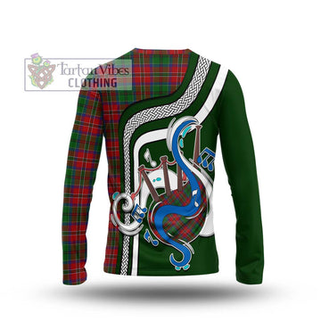 MacCulloch (McCulloch) Tartan Long Sleeve T-Shirt with Epic Bagpipe Style