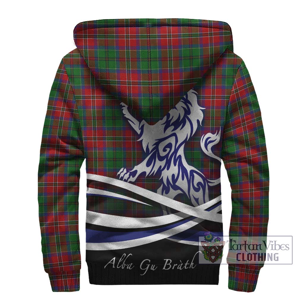 Tartan Vibes Clothing MacCulloch Tartan Sherpa Hoodie with Alba Gu Brath Regal Lion Emblem