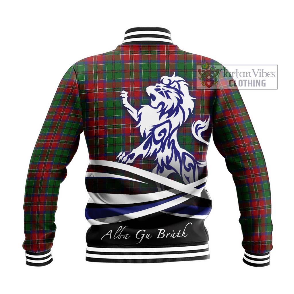 Tartan Vibes Clothing MacCulloch Tartan Baseball Jacket with Alba Gu Brath Regal Lion Emblem