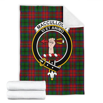 MacCulloch (McCulloch) Tartan Blanket with Family Crest