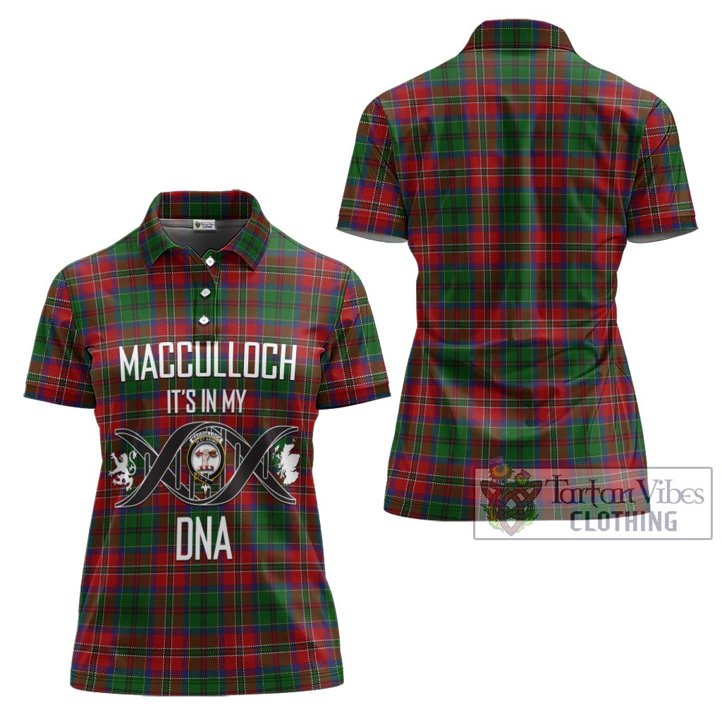 Tartan Vibes Clothing MacCulloch Tartan Women's Polo Shirt with Family Crest DNA In Me Style