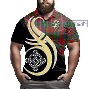 MacCulloch Tartan Polo Shirt with Family Crest and Celtic Symbol Style