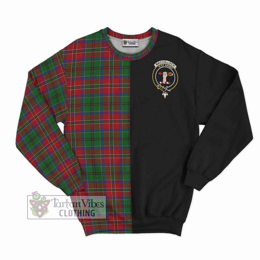 Tartan Vibes Clothing MacCulloch Tartan Sweatshirt with Family Crest and Half Of Me Style