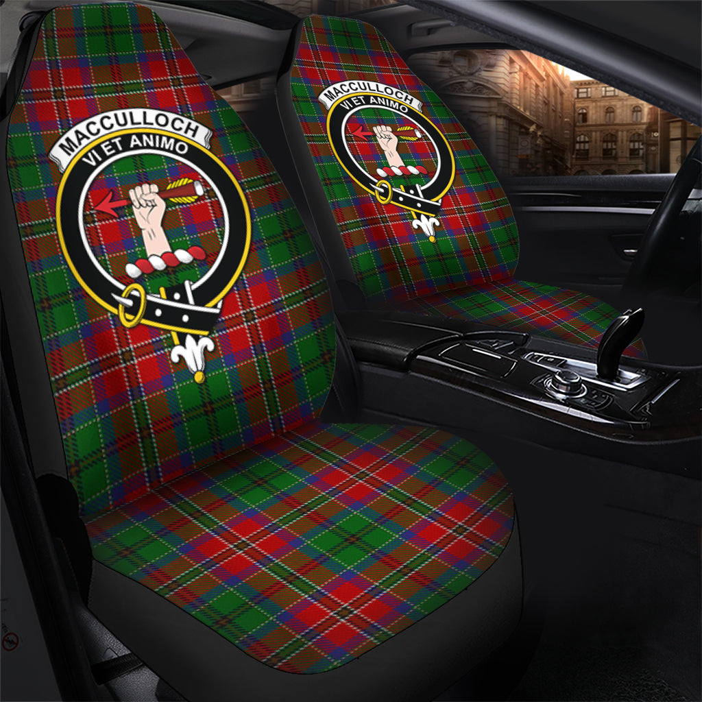 MacCulloch Tartan Car Seat Cover with Family Crest - Tartanvibesclothing